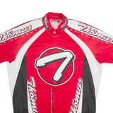 THOEMUS Cycling Zip Up Mens Jersey Red High Neck 3XL
