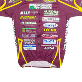 ELLEGI SPORT Cycling Zip Up Mens Jersey Maroon High Neck M