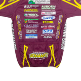 ELLEGI SPORT Cycling Zip Up Mens Jersey Maroon High Neck M