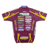 ELLEGI SPORT Cycling Zip Up Mens Jersey Maroon High Neck M