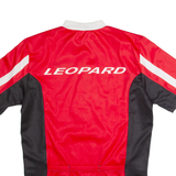 LEOPARD Cycling Mens Jersey Red 1/2 Zip M