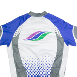 TWERENBOLD Cycling Zip Up Mens Jersey White High Neck L