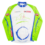 TEKER Cycling Zip Up Mens Jersey White Long Sleeve High Neck XL