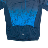 LOFFLER Cycling Zip Up Mens Jersey Blue High Neck XL