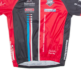 Cycling Zip Up Mens Jersey Red High Neck XL