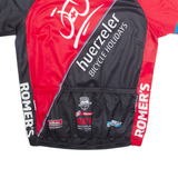 Cycling Zip Up Mens Jersey Red High Neck XL