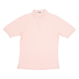 FILA Mens Polo Shirt Pink M