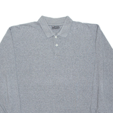 CHAMPION Mens Polo Shirt Grey Long Sleeve XL