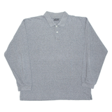 CHAMPION Mens Polo Shirt Grey Long Sleeve XL