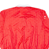 Mens Polo Shirt Red Long Sleeve XL