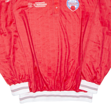 Mens Polo Shirt Red Long Sleeve 2XL