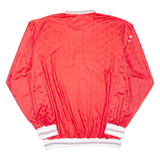 Mens Polo Shirt Red Long Sleeve 2XL