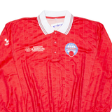 Mens Polo Shirt Red Long Sleeve XL