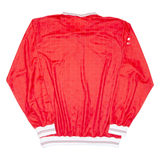 Mens Polo Shirt Red Long Sleeve XL