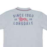 LONSDALE Mens Polo Shirt Grey XL