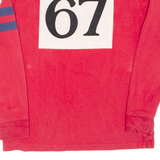 POLO RALPH LAUREN Custom Fit Mens Polo Shirt Red Long Sleeve M