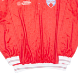 Mens Polo Shirt Red Long Sleeve XL