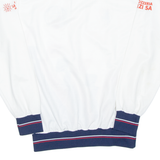 Mens Polo Shirt White Long Sleeve M