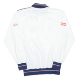 Mens Polo Shirt White Long Sleeve M