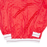 Mens Polo Shirt Red Long Sleeve XL