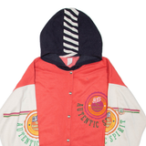 Womens Jacket Pink Hooded Crazy Pattern L