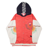 Womens Jacket Pink Hooded Crazy Pattern L