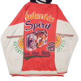 Womens Jacket Pink Hooded Crazy Pattern L