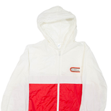Mens Shell Jacket White Hooded L