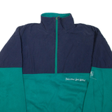 Mens Track Jacket Green Colourblock L