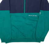 Mens Track Jacket Green Colourblock L