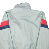 BUTTERFLY Mens Bomber Jacket Blue Nylon L