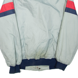 BUTTERFLY Mens Bomber Jacket Blue Nylon L