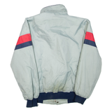 BUTTERFLY Mens Bomber Jacket Blue Nylon L