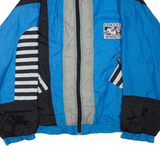 Mens Track Jacket Blue Colourblock XL