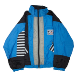 Mens Track Jacket Blue Colourblock XL