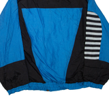 Mens Track Jacket Blue Colourblock XL