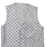 Mens Waistcoat Grey Check S