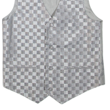 Mens Waistcoat Grey Check S