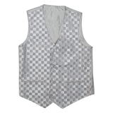 Mens Waistcoat Grey Check S