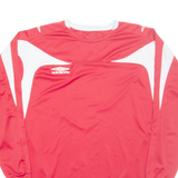 UMBRO Mens Football Shirt Jersey Red Long Sleeve 2XL