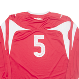 UMBRO Mens Football Shirt Jersey Red Long Sleeve 2XL