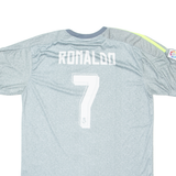 Real Madrid Ronaldo Mens Football Shirt Jersey Grey XL