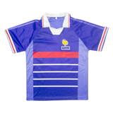 France Mens Football Shirt Jersey Blue Collared S