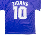 France Mens Football Shirt Jersey Blue Collared S