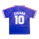 France Mens Football Shirt Jersey Blue Collared S