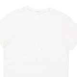 CALVIN KLEIN JEANS Mens T-Shirt Cream M