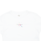 CALVIN KLEIN JEANS Cropped Womens T-Shirt White M