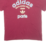 ADIDAS Paris Mens T-Shirt Maroon L