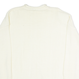 CRICKET LANE Womens Jumper Cream High Neck 80s Tight Knit UK 26
