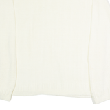 CRICKET LANE Womens Jumper Cream High Neck 80s Tight Knit UK 26